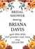 Autumn Flowers Theme Bridal Shower Card Invitation – Warm Floral Digita Invitation