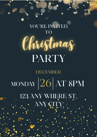 Digital Christmas Party Invitation - Custom Holiday Celebration Card invitation