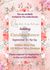 Gold Frame & Pink Wash Theme Quinceanera Card Invitation - Personalized Digital Invite