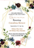 Elegant Floral Quinceañera Invitation – Burgundy, Navy & Gold Theme