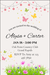 Digital Butterfly Theme Wedding Card Invitation - Personalized Elegant Floral Card Invite