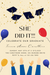 Custom Hats in the Air Graduation Card Invitation - Personalized Theme Party Invites