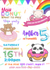 Custom Donut-Themed Digital Birthday Card Invitation - Sweet and Fun Celebration for Kids Invites