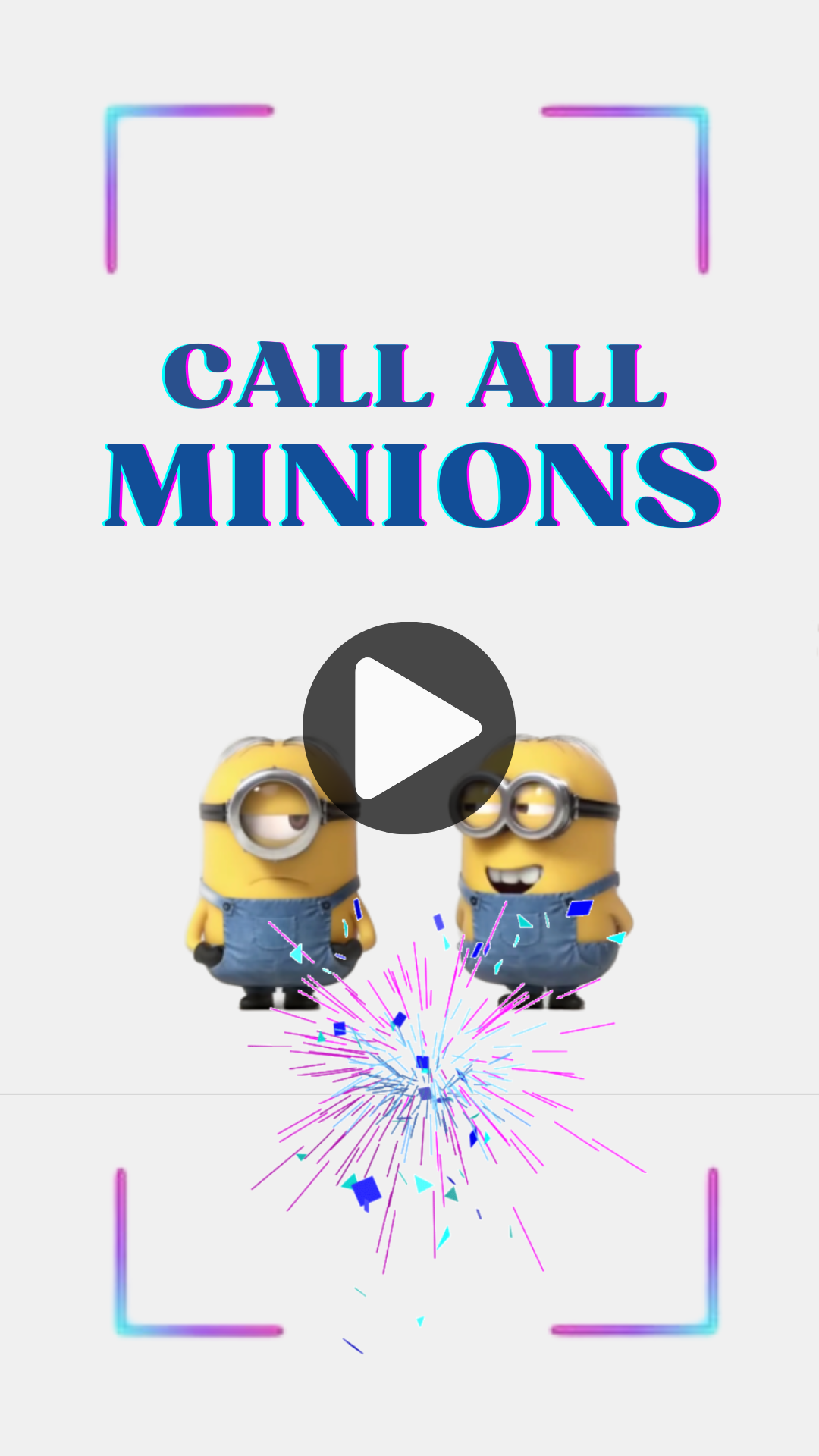 Minions Birthday Video Invitation – Call All Minions Digital Party Invite for Kids