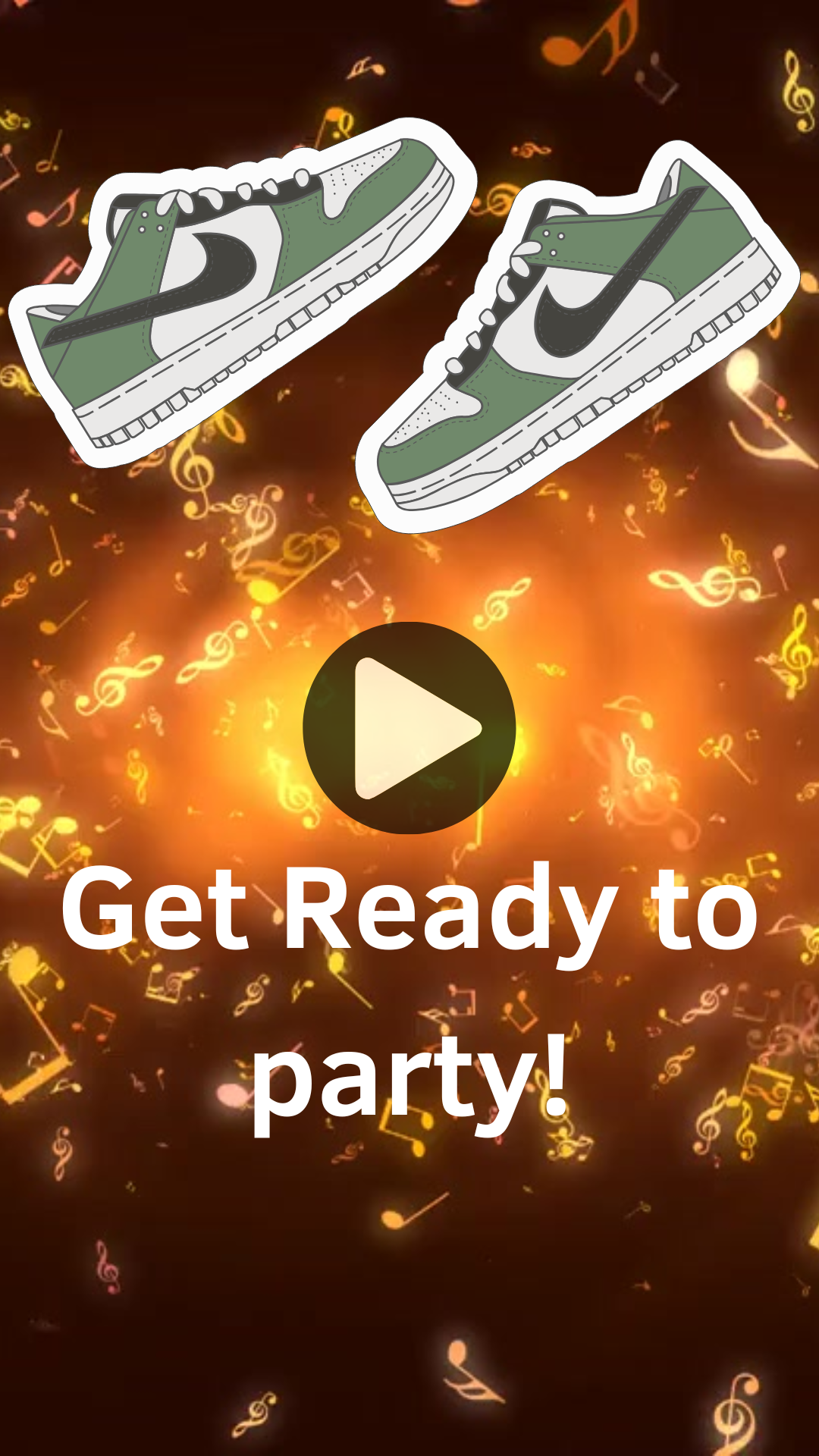 Multi Color Sneaker Ball Birthday Video Invitation - Sneaker Theme Birthday Party Video Invite