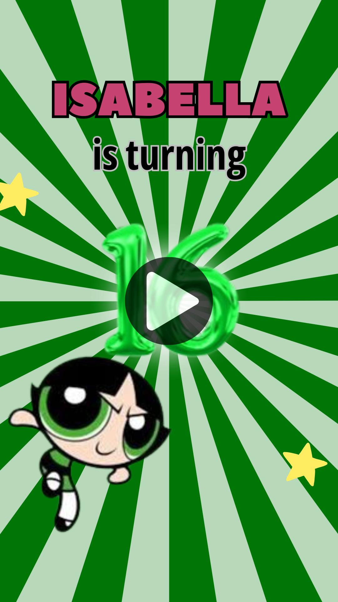Animated Powerful Girls Birthday Video Invitation - Super Girls Themed Party Video Invite for Kids