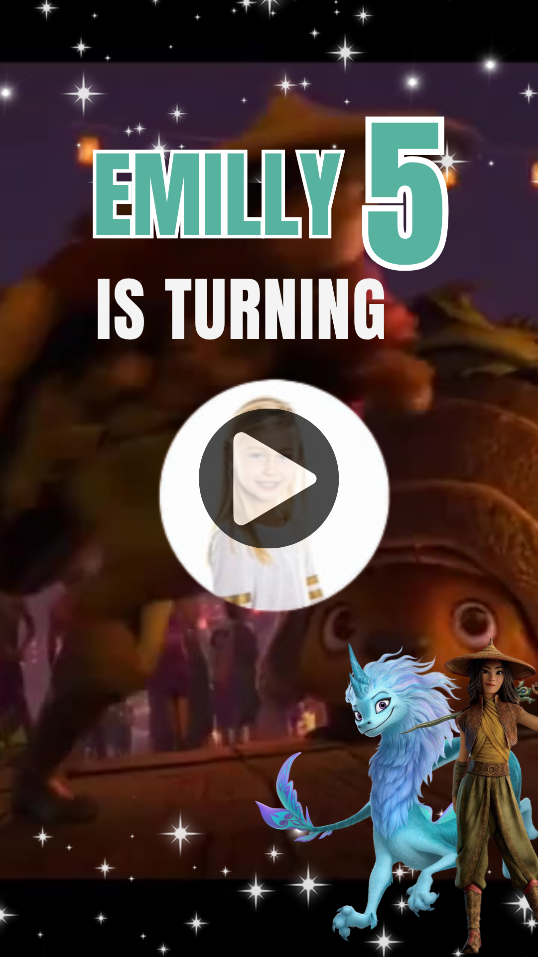 Raya And The Last Dragon Birthday Video Invitation – Magical Kids Birthday Party Digital Invitation
