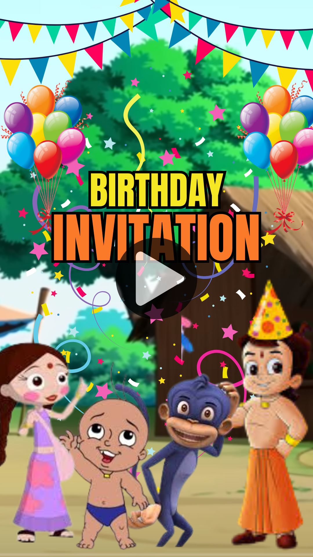 Chota Bheem Birthday Video Invitation – Personalized Animated Party Invite for Kids