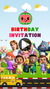 Wheels on the Bus Cocomelon Birthday Video Invitation – Animated Birthday Party Digital Invite