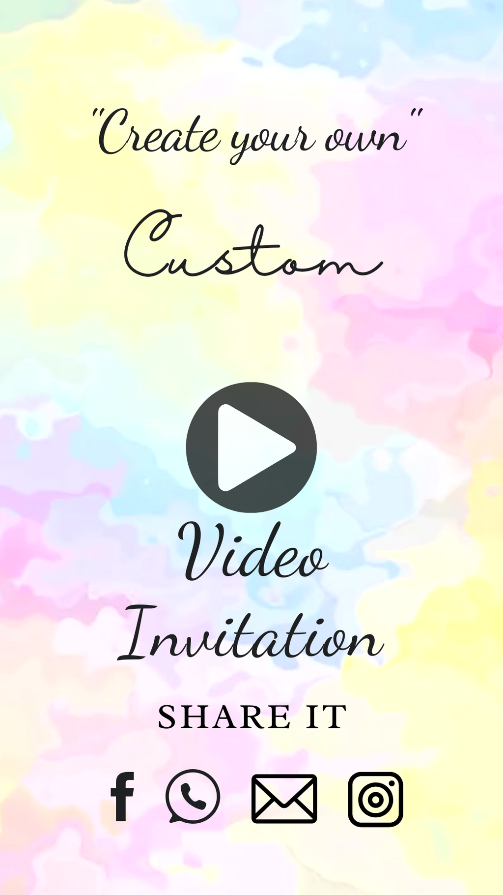 Customize Design Theme Digital Invitation - Customize Your Desire Theme Video Invites