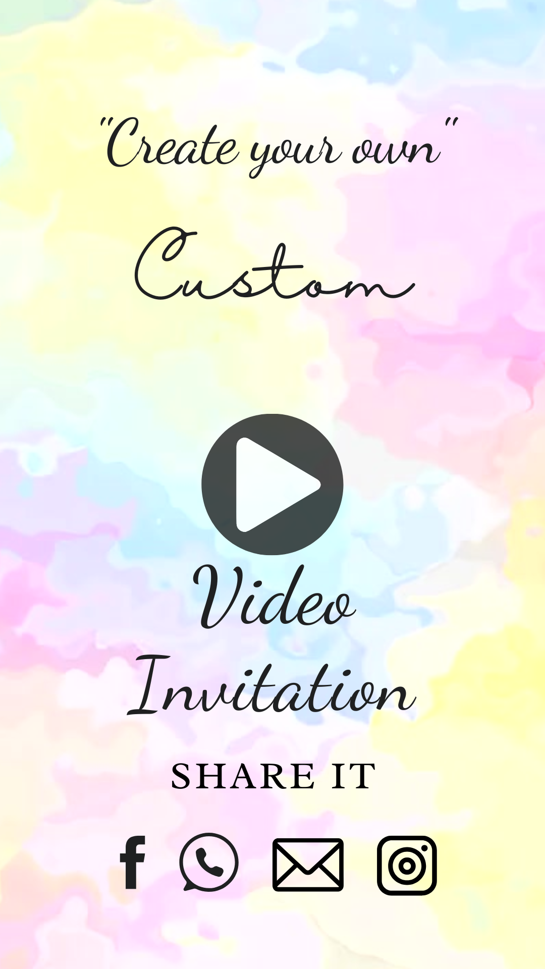 Customize Design Theme Digital Invitation - Customize Your Desire Theme Video Invites