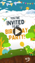 Dinosaur Themed Animated Birthday Invitation - Personalized Prehistoric Party Video invite