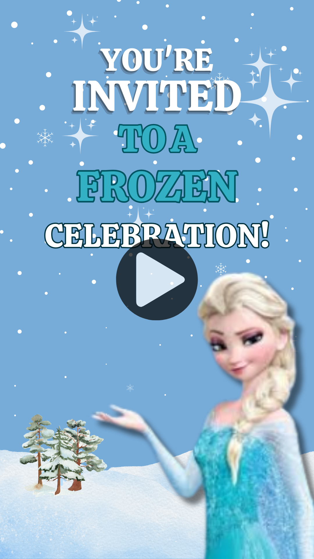 Magical Frozen Theme Birthday Video Invitation – Personalized Animated Digital Invite!