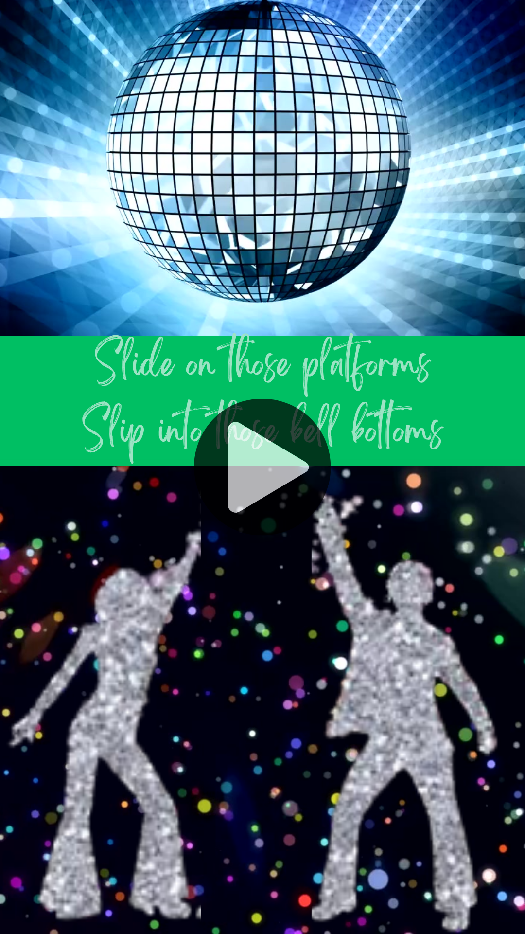 70's Silver Disco Birthday Video Invitation – “Blame It On The Boogie” Disco Theme Digital Invite