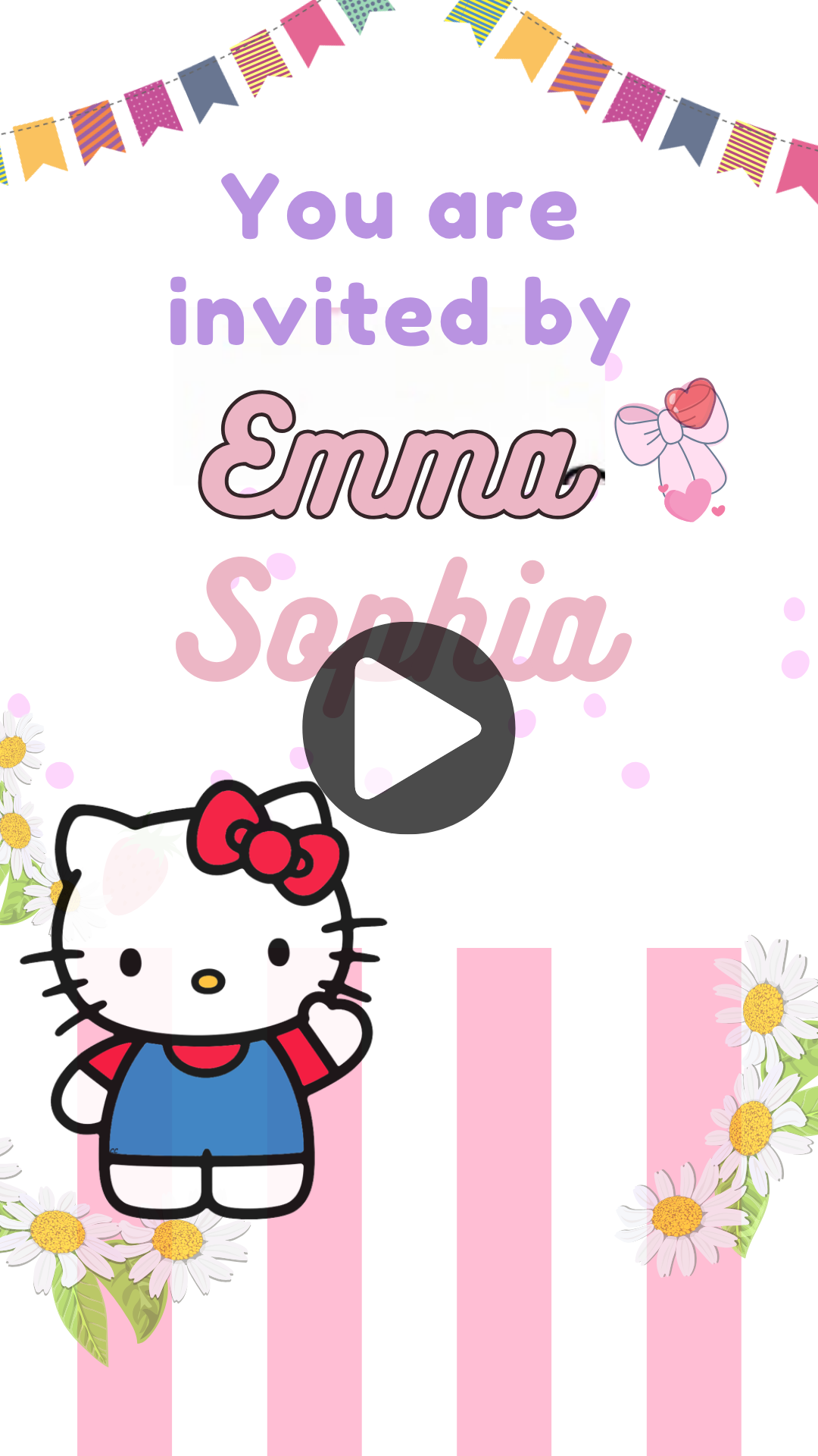 Hello Kitty Themed Birthday Video Invitation – Sweet, Stylish Digital Invite