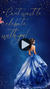 Royal Blue & Burgundy Floral Quinceañera Video Invitation - Elegant Quince Años Digital Invite
