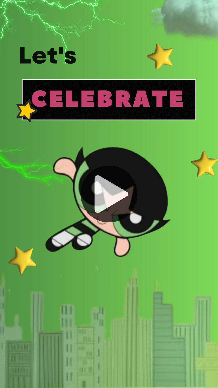 Powerful Girls Birthday Video Invitation – Animated Superhero-Themed Party Invite